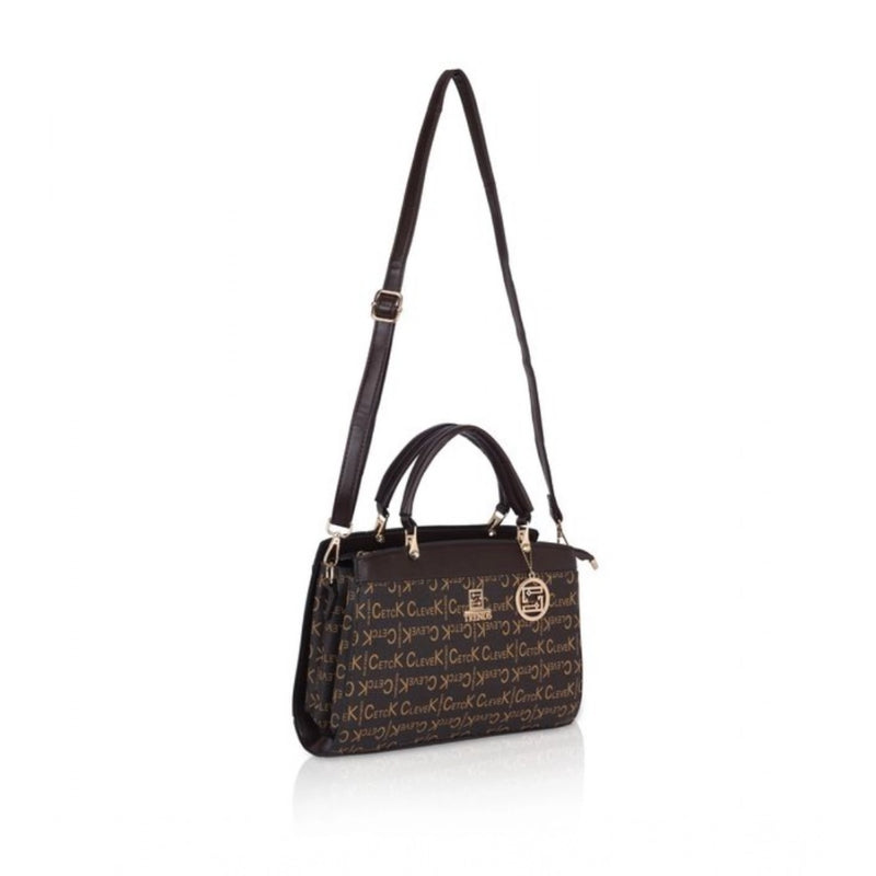 Mayawye Women's Faux Leather Printed Handbag (Coffee)