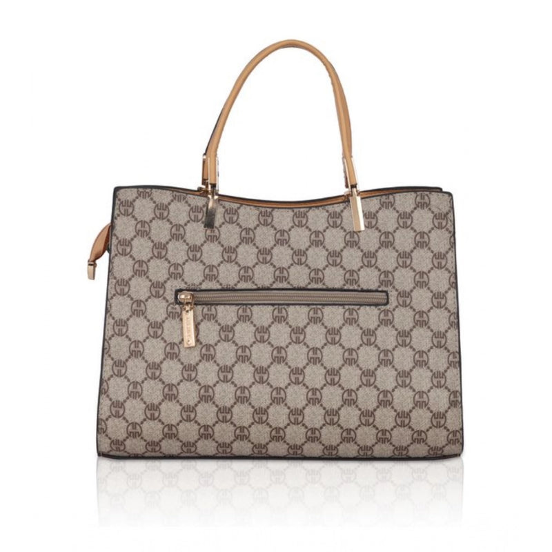 Mayawye Women's Faux Leather Printed Handbag (Camel)