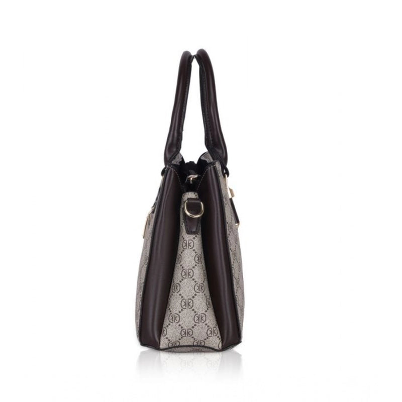 Mayawye Women's Faux Leather Printed Handbag (Coffee)