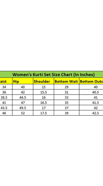 Mayawye Women's Roman Silk Embroidery 3-4th Sleeve V-Neck Kurti With Pant Dupatta Set (Pink)