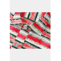 Mayawye Men's Cotton Blended Striped Full Sleeve Shirt (Red-White)