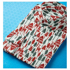 Mayawye Men's Cotton Blended Printed Full Sleeve Shirt (Multicolor)
