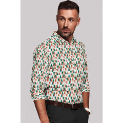 Mayawye Men's Cotton Blended Printed Full Sleeve Shirt (Multicolor)