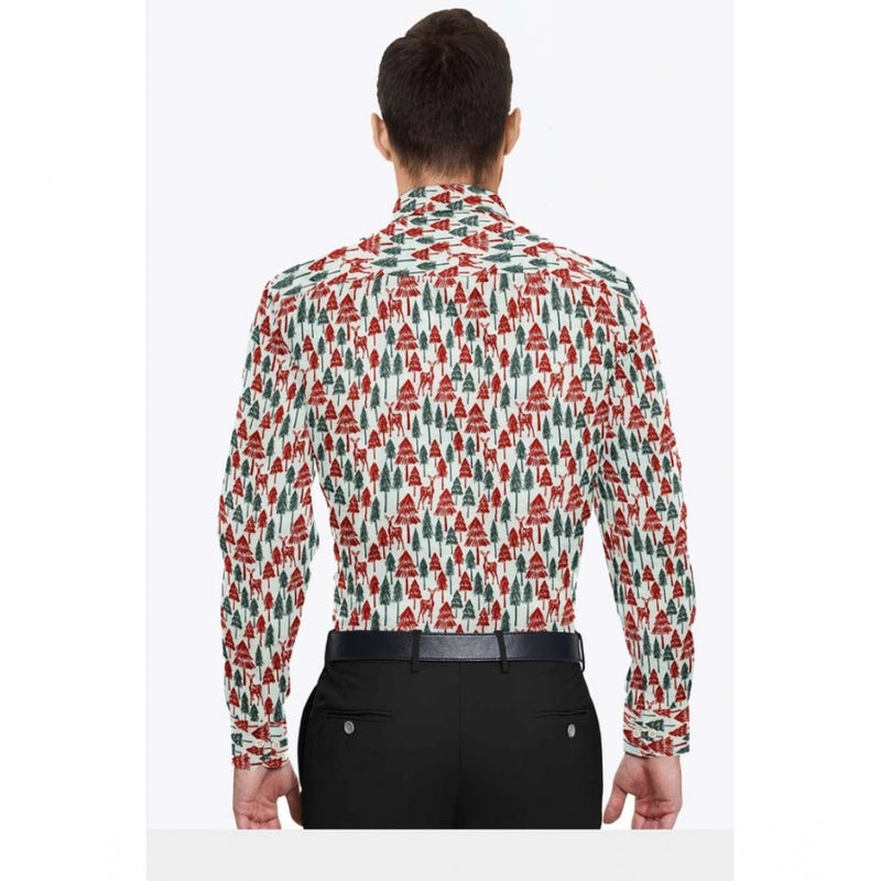 Mayawye Men's Cotton Blended Printed Full Sleeve Shirt (Multicolor)