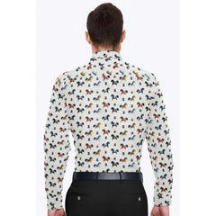 Mayawye Men's Cotton Blended Printed Full Sleeve Shirt (Multicolor)