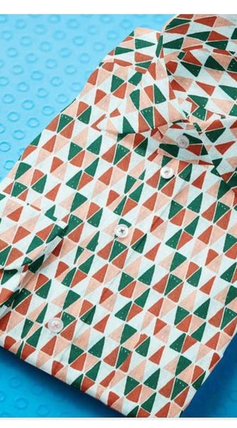 Mayawye Men's Cotton Blended Printed Full Sleeve Shirt (Multicolor)