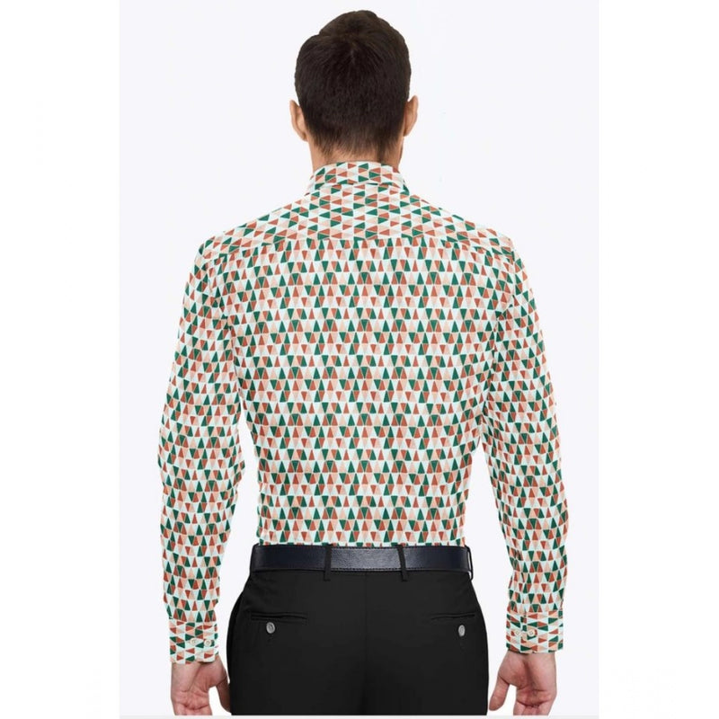Mayawye Men's Cotton Blended Printed Full Sleeve Shirt (Multicolor)