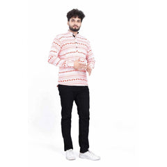 Mayawye Men's Cotton Blended Printed Full Sleeve Shortkurta (Multicolor)