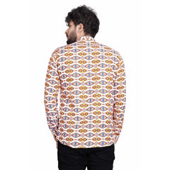 Mayawye Men's Cotton Blended Printed Full Sleeve Shortkurta (Multicolor)