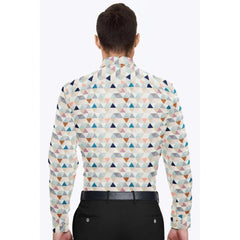 Mayawye Men's Cotton Blended Printed Full Sleeve Shirt (Multicolor)