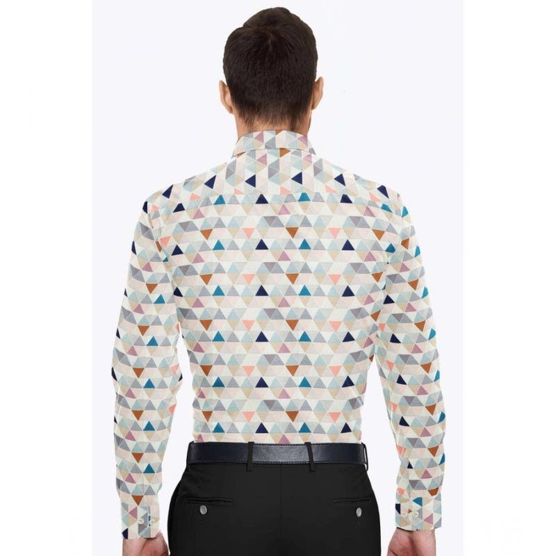 Mayawye Men's Cotton Blended Printed Full Sleeve Shirt (Multicolor)