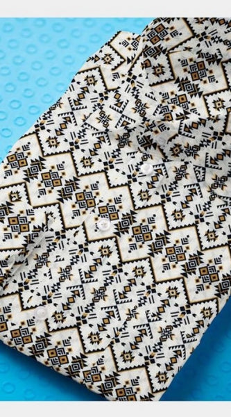 Mayawye Men's Cotton Blended Printed Full Sleeve Shirt (Multicolor)