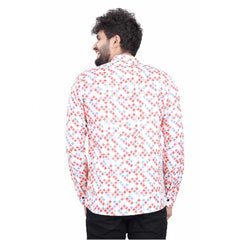 Mayawye Men's Cotton Blended Printed Full Sleeve Shortkurta (Multicolor)