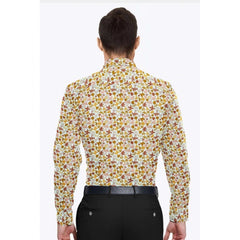 Mayawye Men's Cotton Blended Printed Full Sleeve Shirt (Multicolor)