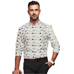 Mayawye Men's Cotton Blended Printed Full Sleeve Shirt (Multicolor)