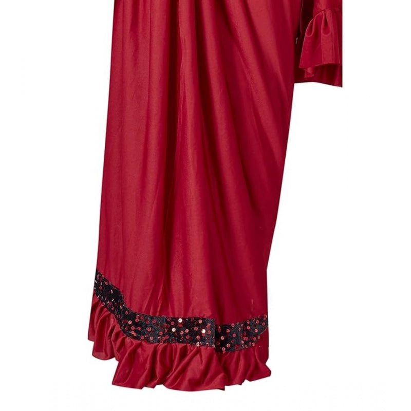 Mayawye Women's Lycra Solid Saree With Unstitched Blouse (Red, 5.5 Mtr)