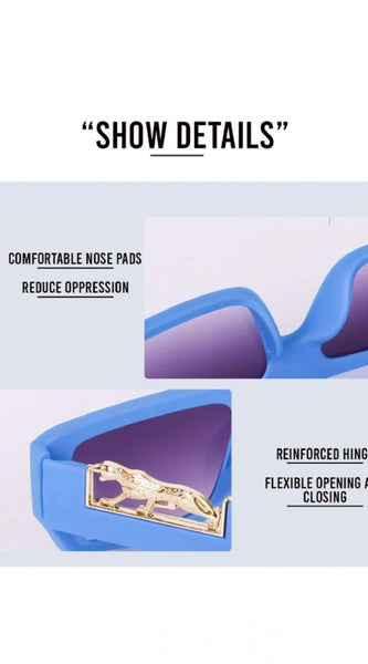 Mayawye Classic Unisex UV400 Protection Sunglasses (Blue)
