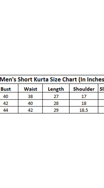 Mayawye Men's Cotton Blended Printed Full Sleeve Shortkurta (Multicolor)