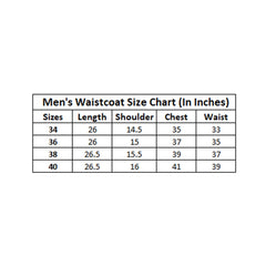 Mayawye Men's Jacquard Printed Full Sleeve Waistcoat (Orange)