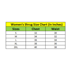 Mayawye Women's Polyester Printed Short Sleeve Shrug (Black)