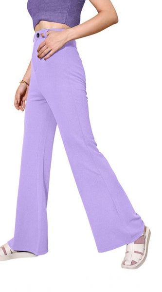 Mayawye Women's Polyester Cow Pattern Pant (Pruple)