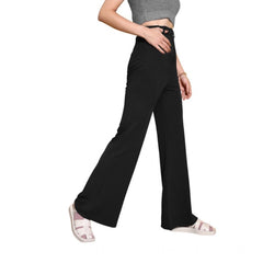 Mayawye Women's Polyester Cow Pattern Pant (Black)