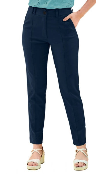 Mayawye Women's Polyester Solid With Pocket Pant (Blue)