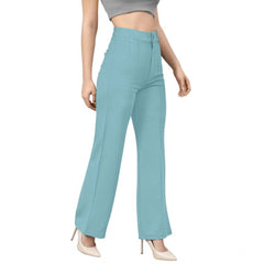 Mayawye Women's Polyester Cow Pattern Pant (Pista)