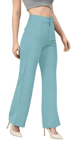 Mayawye Women's Polyester Cow Pattern Pant (Pista)