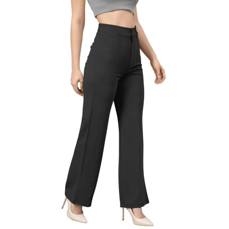 Mayawye Women's Polyester Cow Pattern Pant (Black)
