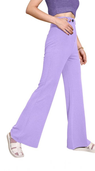 Mayawye Women's Polyester Cow Pattern Pant (Pruple)