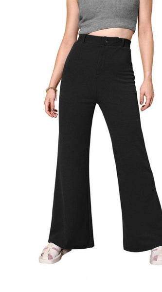Mayawye Women's Polyester Cow Pattern Pant (Black)