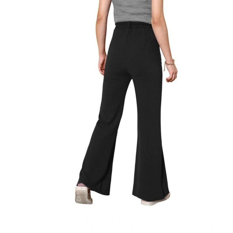 Mayawye Women's Polyester Cow Pattern Pant (Black)