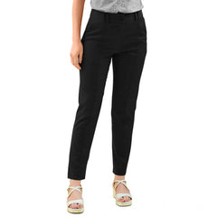 Mayawye Women's Polyester Solid With Pocket Pant (Black)