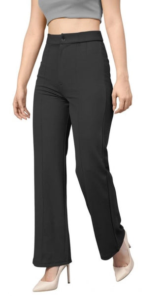 Mayawye Women's Polyester Cow Pattern Pant (Black)