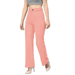 Mayawye Women's Polyester Cow Pattern Pant (Peach)