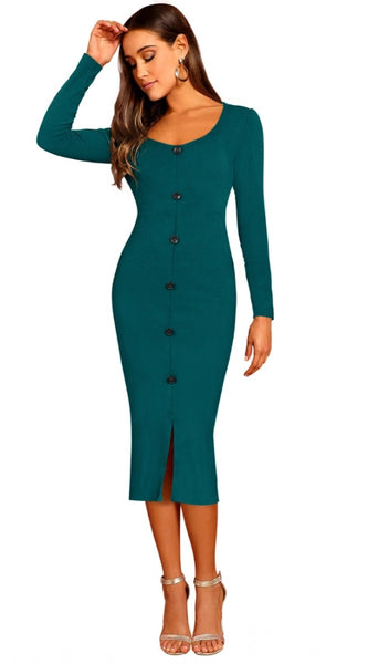Mayawye Women's Knitting stretchable Round Neck Full Sleeve Dress (Morpich )