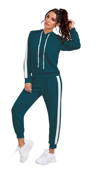 Mayawye Women's Knitting stretchable Solid Hooded Neck Full Sleeve Track Suit (Morpich)
