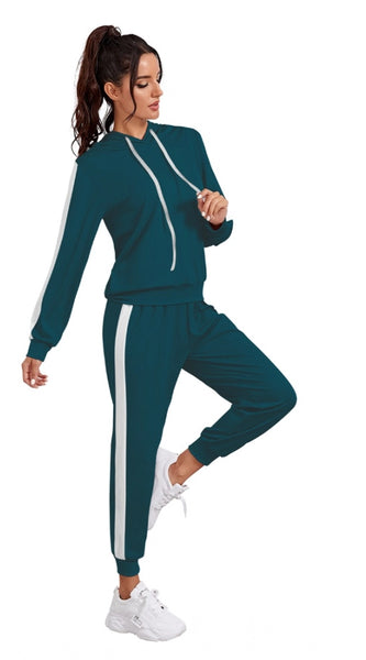 Mayawye Women's Knitting stretchable Solid Hooded Neck Full Sleeve Track Suit (Morpich)