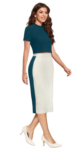 Mayawye Women's Knitting stretchable Solid Round Neck Cap Sleeve Top (Morpich)