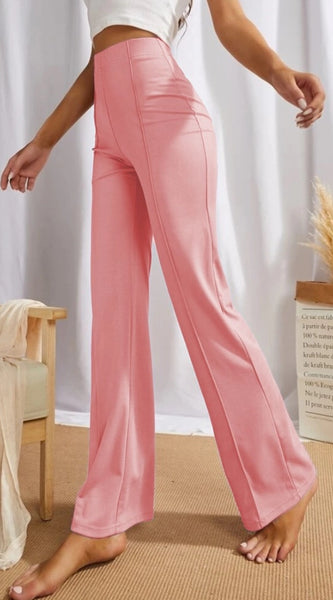 Mayawye Women's Polyester Solid Regular Fit Pant (Peach)