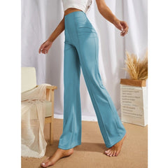 Mayawye Women's Polyester Solid Regular Fit Pant (Pista)