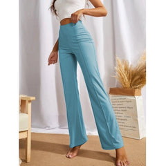 Mayawye Women's Polyester Solid Regular Fit Pant (Pista)