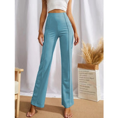 Mayawye Women's Polyester Solid Regular Fit Pant (Pista)