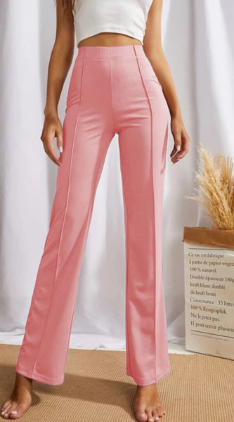 Mayawye Women's Polyester Solid Regular Fit Pant (Peach)