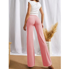Mayawye Women's Polyester Solid Regular Fit Pant (Peach)