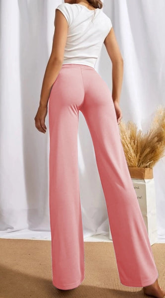 Mayawye Women's Polyester Solid Regular Fit Pant (Peach)