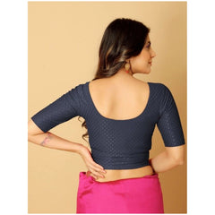 Mayawye Pack Of_2 Women's Hosiery Short Sleeves Round Neck Non-Padded Blouse (Navy Blue)