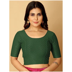 Mayawye Pack Of_2 Women's Hosiery Short Sleeves Round Neck Non-Padded Blouse (Green)