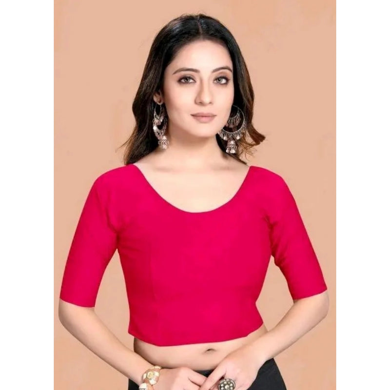 Mayawye Pack Of_2 Women's Hosiery Short Sleeves Round Neck Non-Padded Blouse (Pink)